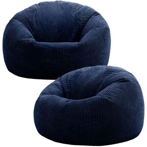 icon® icon Kingston Cord Bean Bag Chair, Set of 2, Classic Gaming Chair Beanbags, Navy Blue icon® icon Kingston Cord Bean Bag Chair, Set of 2, Classic Gaming Chair Beanbags, Navy Blue
