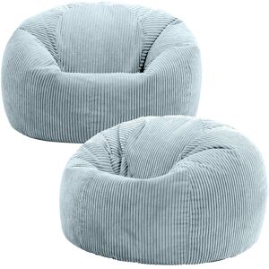 icon® icon Kingston Cord Bean Bag Chair, Set of 2, Classic Gaming Chair Beanbags, Blue icon® icon Kingston Cord Bean Bag Chair, Set of 2, Classic Gaming Chair Beanbags, Blue