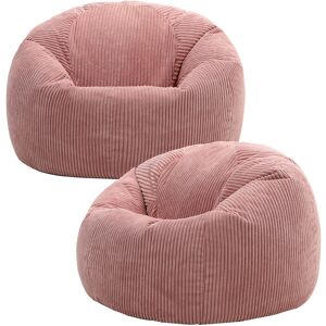 icon® icon Kingston Cord Bean Bag Chair, Set of 2, Classic Gaming Chair Beanbags, Pink icon® icon Kingston Cord Bean Bag Chair, Set of 2, Classic Gaming Chair Beanbags, Pink