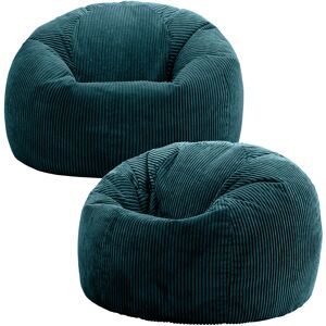 icon® icon Kingston Cord Bean Bag Chair, Set of 2, Classic Gaming Chair Beanbags, Teal icon® icon Kingston Cord Bean Bag Chair, Set of 2, Classic Gaming Chair Beanbags, Teal
