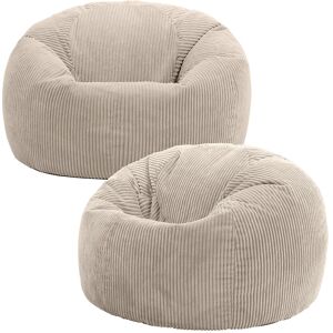 icon® icon Kingston Cord Bean Bag Chair, Set of 2, Classic Gaming Chair Beanbags, Beige icon® icon Kingston Cord Bean Bag Chair, Set of 2, Classic Gaming Chair Beanbags, Beige