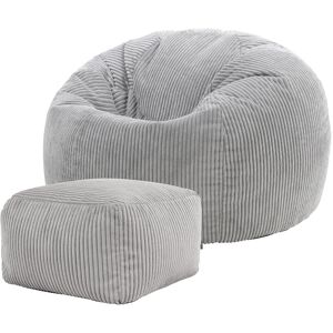 icon® icon Cord Bean Bag Chairs Classic Gaming Chair Bean Bags & Foostool Combo, Grey icon® icon Cord Bean Bag Chairs Classic Gaming Chair Bean Bags & Foostool Combo, Grey