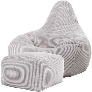 icon® icon Dalton Cord Highback Gaming Bean Bag Chair & Footstool Beanbag, Grey icon® icon Dalton Cord Highback Gaming Bean Bag Chair & Footstool Beanbag, Grey
