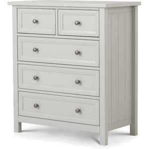 Maine - 3+2 Drawer Chest - Dove Grey - Wooden - Happy Beds Maine - 3+2 Drawer Chest - Dove Grey - Wooden - Happy Beds
