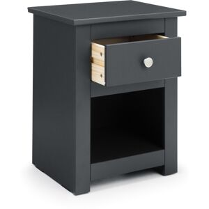 Radley - 1 Drawer Bedside Table - Grey - Wooden - Happy Beds Radley - 1 Drawer Bedside Table - Grey - Wooden - Happy Beds