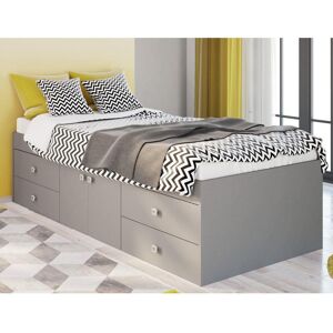 Arctic - Single - Kids Low Sleeper 4 Drawer Storage Bed - Grey - Wood - 3ft - Happy Beds Arctic - Single - Kids Low Sleeper 4 Drawer Storage Bed - Grey - Wood - 3ft - Happy Beds