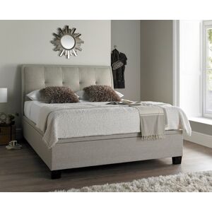 Accent - Double - Ottoman Storage Bed - Neutral Oatmeal - Fabric - 4ft6 - Happy Beds Accent - Double - Ottoman Storage Bed - Neutral Oatmeal - Fabric - 4ft6 - Happy Beds