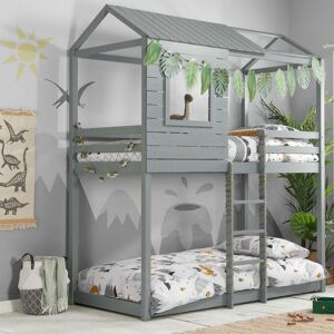 Adventure - Single - Kids House Style Bunk Bed - Grey - Wooden - 3ft - Happy Beds Adventure - Single - Kids House Style Bunk Bed - Grey - Wooden - 3ft - Happy Beds