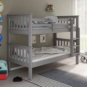 Atlantis - Single - Kids Bunk Bed - Grey - Wooden - 3ft - Happy Beds Atlantis - Single - Kids Bunk Bed - Grey - Wooden - 3ft - Happy Beds