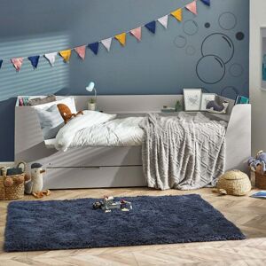 Happy Beds Cyclone - Single – Day Bed with Underbed Storage Drawer - Taupe - Wooden - 3ft Happy Beds Cyclone - Single – Day Bed with Underbed Storage Drawer - Taupe - Wooden - 3ft