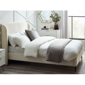 Eden - Double - Bed Frame - Off White/Ivory - Boucle Fabric - 4ft6 - Happy Beds Eden - Double - Bed Frame - Off White/Ivory - Boucle Fabric - 4ft6 - Happy Beds