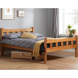 Miami - Single Antique Solid Pine Wooden Bed Frame - 3ft - Single - Happy Beds Miami - Single Antique Solid Pine Wooden Bed Frame - 3ft - Single - Happy Beds