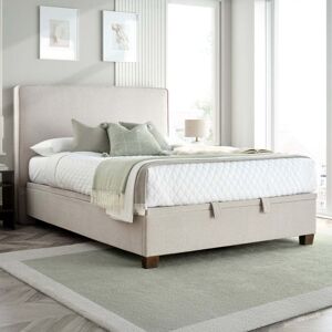 Happy Beds Newton - Super King Size - Ottoman Storage Bed - Stone Grey - Velvet - 6ft Happy Beds Newton - Super King Size - Ottoman Storage Bed - Stone Grey - Velvet - 6ft