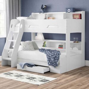 Orion - Kids Triple Sleeper Bed - Storage - White - Wood - 3ft and 4ft - Happy Beds Orion - Kids Triple Sleeper Bed - Storage - White - Wood - 3ft and 4ft - Happy Beds