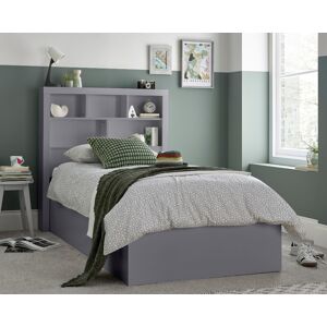 Oscar - Single - Bookcase Ottoman Storage Bed - Grey - Wooden - 3ft - Happy Beds Oscar - Single - Bookcase Ottoman Storage Bed - Grey - Wooden - 3ft - Happy Beds