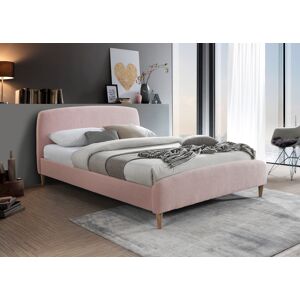 Otley - Double - Pink - Fabric - Low Foot-End Bed 4ft6 - Happy Beds Otley - Double - Pink - Fabric - Low Foot-End Bed 4ft6 - Happy Beds