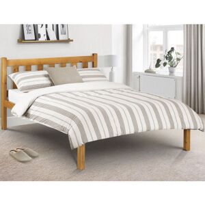 Poppy - Double - Solid Pine Bed - Pine - Wooden - Low Foot-End - 4ft6 - Happy Beds Poppy - Double - Solid Pine Bed - Pine - Wooden - Low Foot-End - 4ft6 - Happy Beds