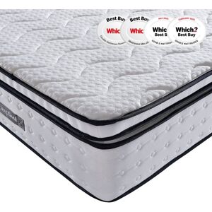SleepSoul Space 2000 Pocket Spring Pillowtop Mattress - King Size - Medium to Firm - Extra Deep - 5ft (150 x 200 cm) - Happy Beds SleepSoul Space 2000 Pocket Spring Pillowtop Mattress - King Size - Medium to Firm - Extra Deep - 5ft (150 x 200 cm) - Happy Beds