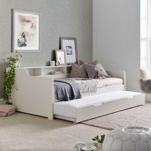 Tyler - Single - Day Bed - Guest Bed Trundle - White - Wood - 3ft - Happy Beds Tyler - Single - Day Bed - Guest Bed Trundle - White - Wood - 3ft - Happy Beds