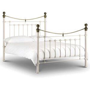 Victoria - Double - White - Metal - High Foot-End Bed - 4ft6 - Happy Beds Victoria - Double - White - Metal - High Foot-End Bed - 4ft6 - Happy Beds