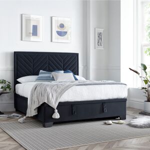 Watson - Super King Size - Ottoman Storage Bed - Dark Grey - Fabric - 6ft - Happy Beds Watson - Super King Size - Ottoman Storage Bed - Dark Grey - Fabric - 6ft - Happy Beds