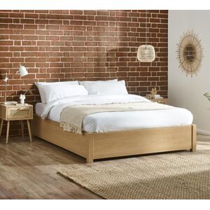Westbrook – Double – Platform Ottoman Storage Bed – Oak – Wooden – 5ft - Happy Beds Westbrook – Double – Platform Ottoman Storage Bed – Oak – Wooden – 5ft - Happy Beds