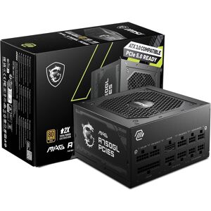 MSI MAG A750GL 750W Full Modular 80+ Gold PCIe 5.0 Compact Power Supply MSI MAG A750GL 750W Full Modular 80+ Gold PCIe 5.0 Compact Power Supply