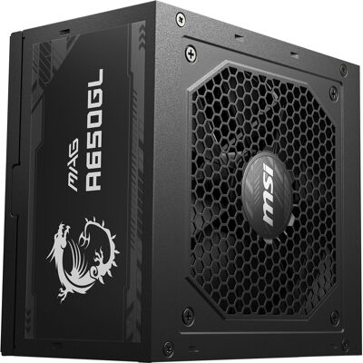 MSI MAG A650GL 650W Full Modular 80+ Gold PCIe Compact Power Supply MSI MAG A650GL 650W Full Modular 80+ Gold PCIe Compact Power Supply