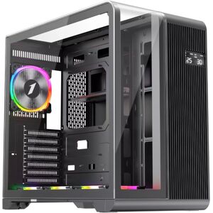 1st Player RT7 BK Mid Tower Case with RGB, Tempered Glass, LED Monitor, 4 Pre-installed RGB Fans - RT7-BK-3FS7R-1FS7 1st Player RT7 BK Mid Tower Case with RGB, Tempered Glass, LED Monitor, 4 Pre-installed RGB Fans - RT7-BK-3FS7R-1FS7