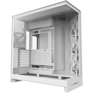 NZXT H9 Flow (2025) Tempered Glass Dual Chamber Mid Tower PC Case - White NZXT H9 Flow (2025) Tempered Glass Dual Chamber Mid Tower PC Case - White