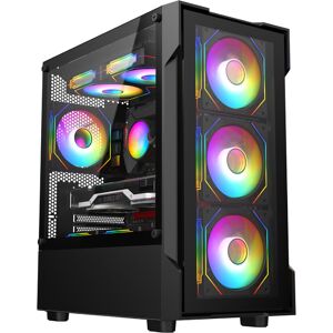 Cit Bolt Black RGB Micro ATX Case - Tempered Glass, ARGB Lighting, Up to 340mm GPU Support Cit Bolt Black RGB Micro ATX Case - Tempered Glass, ARGB Lighting, Up to 340mm GPU Support