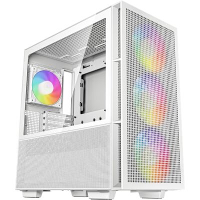 DeepCool CH560 Mid Tower Gaming Case: White Finish, 4 ARGB Fans, Dual Display, Massive Airflow DeepCool CH560 Mid Tower Gaming Case: White Finish, 4 ARGB Fans, Dual Display, Massive Airflow