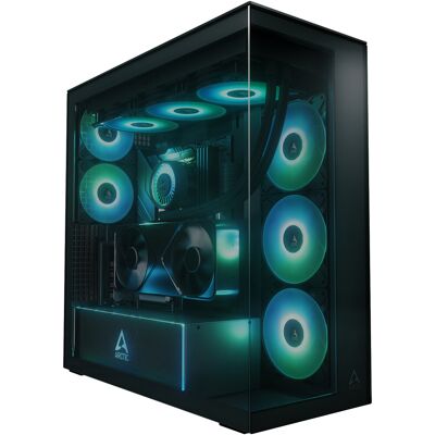 Arctic Xtender ARGB Tempered Glass w/ Vertical GPU Mount Mid Tower PC Case - Black Arctic Xtender ARGB Tempered Glass w/ Vertical GPU Mount Mid Tower PC Case - Black