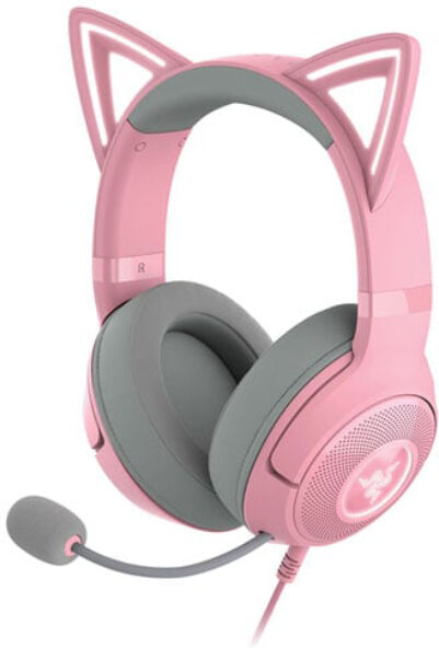 Razer Kraken Kitty V2 Quartz Wired Headset - Personalizable RGB Lighting, Clear Sound, Easy Connectivity - RZ04-04730200-R3M1