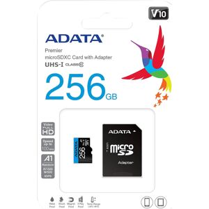ADATA Premier 256GB Micro SDXC UHS-I Class 10 Memory Card with SD Adapter ADATA Premier 256GB Micro SDXC UHS-I Class 10 Memory Card with SD Adapter