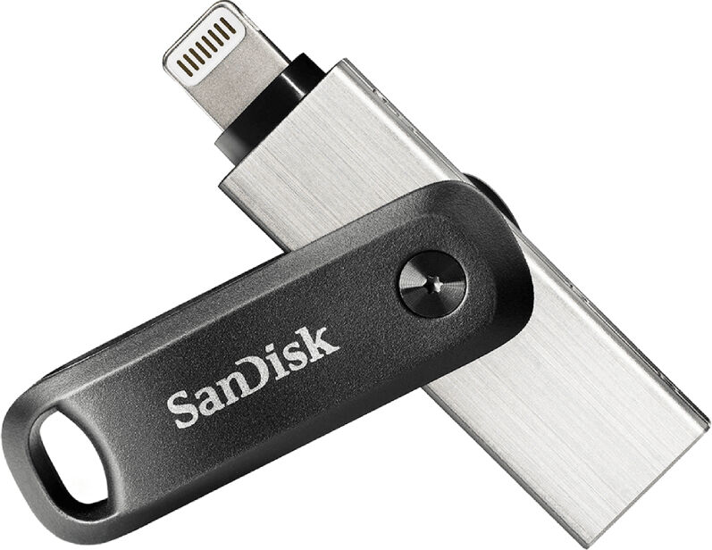 SanDisk iXpand 128GB Lightning USB Flash Drive - 3.2 Gen 2, Black, Expand iPhone Storage
