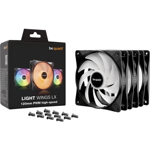 be quiet! Light Wings LX High Speed 120mm ARGB PWM Case Fan - Black Triple Pack be quiet! Light Wings LX High Speed 120mm ARGB PWM Case Fan - Black Triple Pack