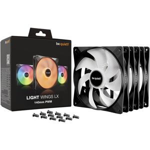 be quiet! Light Wings LX 140mm ARGB 7 Blades Case Fan - Black Triple Pack be quiet! Light Wings LX 140mm ARGB 7 Blades Case Fan - Black Triple Pack