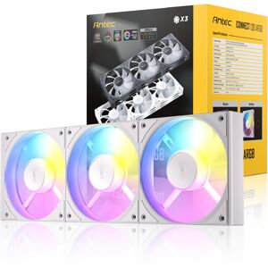 Antec Connect C120 120 ARGB Hydraulic Bearing Computer Case Fan 3 Pack - White Antec Connect C120 120 ARGB Hydraulic Bearing Computer Case Fan 3 Pack - White