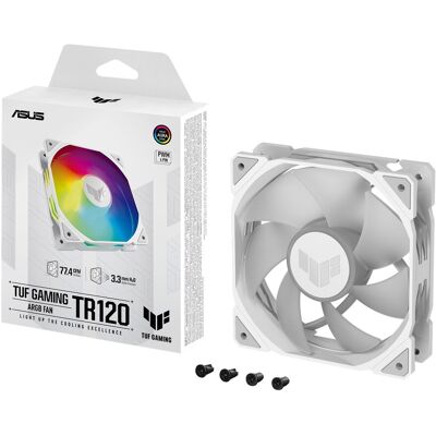 Asus TUF Gaming TR120 ARGB 120mm PWM Case Fan White - 1-Pack Asus TUF Gaming TR120 ARGB 120mm PWM Case Fan White - 1-Pack