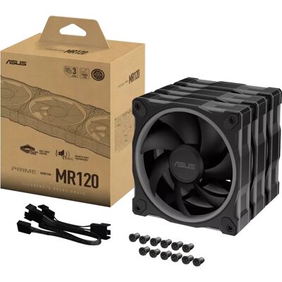 ASUS Prime MR120 ARGB 120mm PC Fan Triple Pack - Black ASUS Prime MR120 ARGB 120mm PC Fan Triple Pack - Black