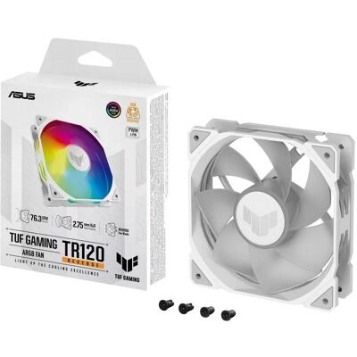 ASUS TUF Gaming TR120 ARGB Reverse Case Fan - White ASUS TUF Gaming TR120 ARGB Reverse Case Fan - White