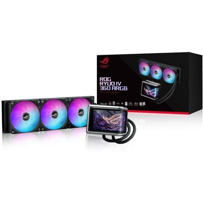 ASUS ROG Ryuo IV 360 ARGB 360mm AIO Liquid CPU Cooler - Black ASUS ROG Ryuo IV 360 ARGB 360mm AIO Liquid CPU Cooler - Black