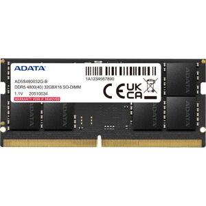 ADATA DDR5-4800 SO-DIMM 1.1V Memory Module - 4800MT/s, Built-in PMIC, Doubled Capacity, On-Die ECC ADATA DDR5-4800 SO-DIMM 1.1V Memory Module - 4800MT/s, Built-in PMIC, Doubled Capacity, On-Die ECC