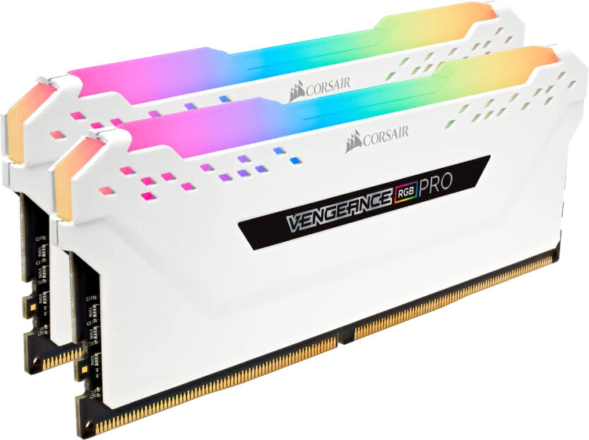 Corsair Vengeance RGB PRO CMW16GX4M2C3200C16W 16GB DDR4 RAM - Overclocked Performance with Dynamic Multi-Zone Lighting