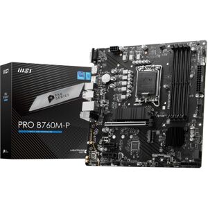 MSI PRO B760M-P Motherboard - Intel B760, Micro ATX, DDR4 MSI PRO B760M-P Motherboard - Intel B760, Micro ATX, DDR4