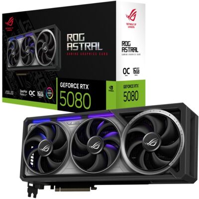 ASUS GeForce RTX 5080 ROG Astral 16GB OC Edition Graphics Card ASUS GeForce RTX 5080 ROG Astral 16GB OC Edition Graphics Card