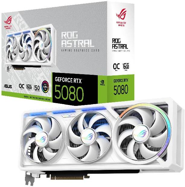 ASUS GeForce RTX 5080 ROG ASTRAL 16GB OC Gaming Graphics Card - White