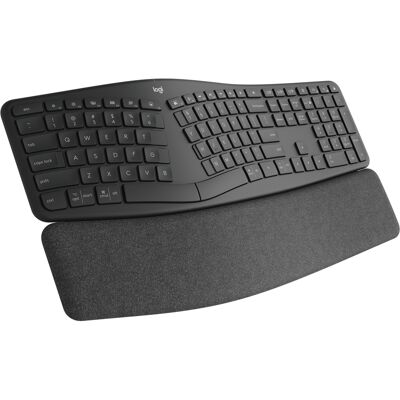 Logitech ERGO K860 Business QWERTY Keyboard - Ergonomic, Split Design, Wireless Connectivity, 54% Wrist Support Logitech ERGO K860 Business QWERTY Keyboard - Ergonomic, Split Design, Wireless Connectivity, 54% Wrist Support