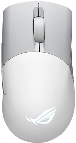 ASUS ROG Keris Wireless USB-C White Mouse - 36000 DPI, Tri-Mode Connectivity, 119Hrs Battery, Aura Sync RGB Lighting